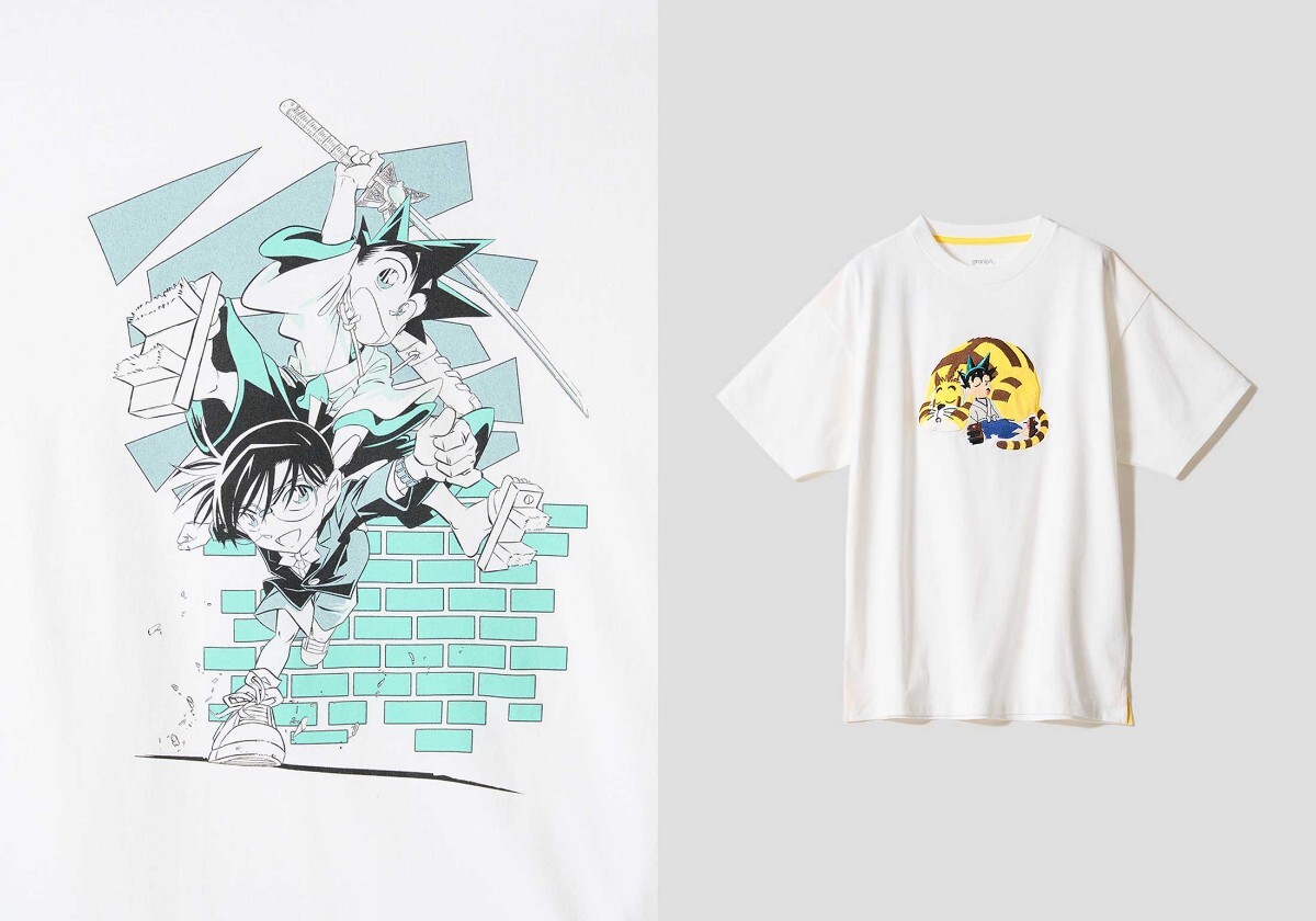 YAIBA＞新作テレビアニメ グラニフコラボ 刃×コナンTシャツ 雷神剣、風