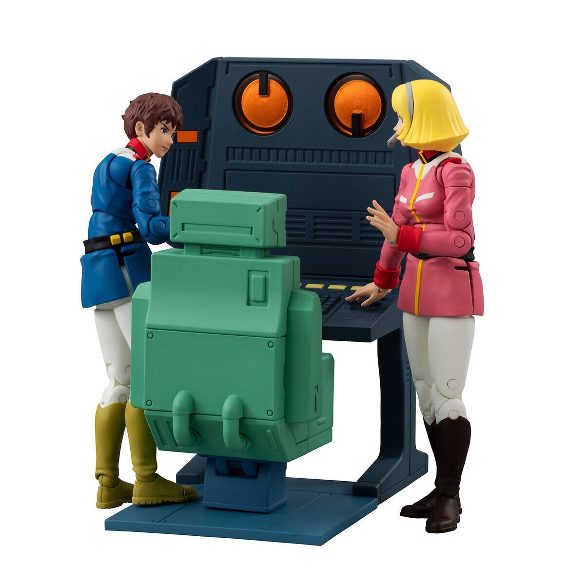ガンダム＞アムロ、セイラのフィギュア ホワイトベースブリッジの通信