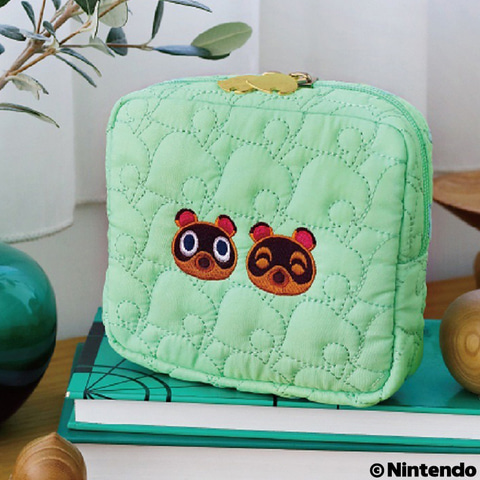 あつまれどうぶつの森 キルティングポーチ＆トートバッグ あつまれ どうぶつの森」に登場する葉っぱをモチーフにした