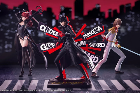 新品同様 国内正規品　ペルソナ5 ジョーカー＆クロウフィギュア セット 全品完備 ペルソナ5 ザ・ロイヤル」よりジョーカー、ヴァイオレット、クロウが