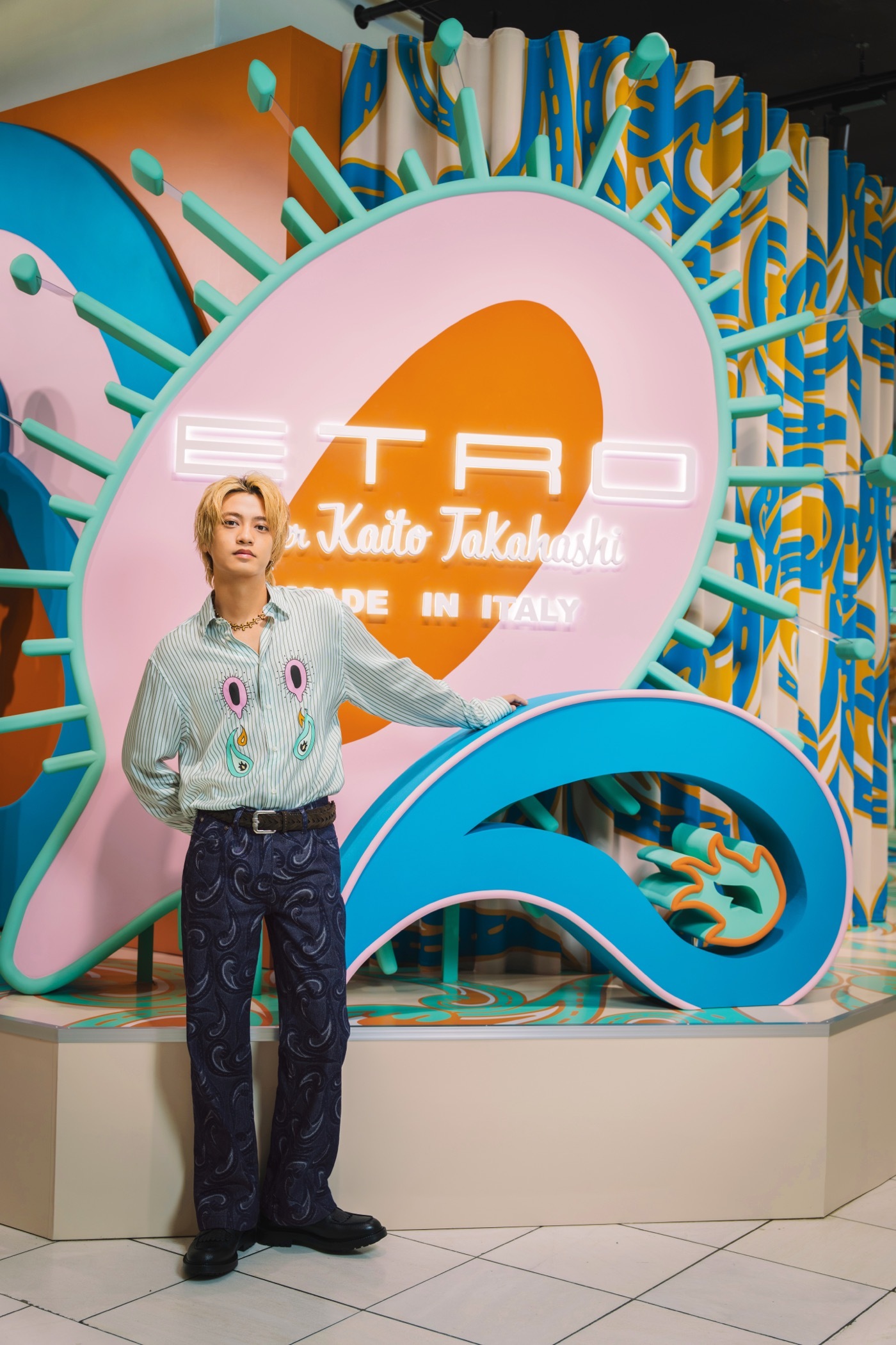 ETRO per Kaito Takahashi ショッパー 髙橋海人 エトロ King ＆ Prince髙橋海人×エトロポップアップストアが東京＆大阪で