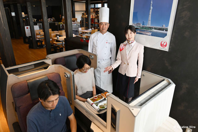 JAL系レストラン御料鶴、787ビジネスクラス「SKY SUITE」で機内食 8/24