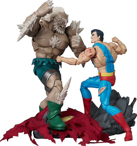 スーパーマン ドゥームド DCフィギュア THE DEATH OF SUPERMAN」より、スーパーマンとドゥームズデイが「MAFEX