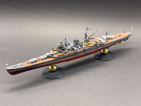 フジミ模型「1/700 FH50 日本海軍重巡洋艦 最上(昭和17年)」を全塗装