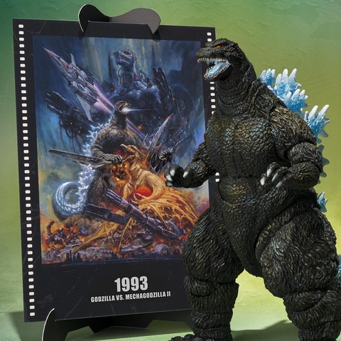 映画「ゴジラVSメカゴジラ」の当時ポスターをイメージした「ゴジラ」が