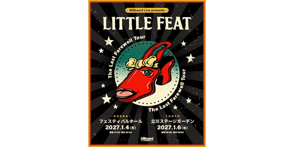 リトル・フィート来日決定 フェアウェル・ツアーで2027年1月に大阪