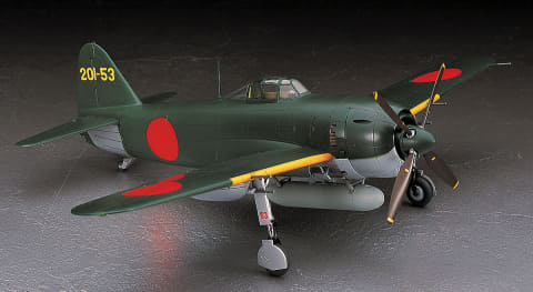 ハセガワ 1/48 「紫電11型甲」完成品 ハセガワ、プラモデル「川西 N1K1-Ja 局地戦闘機 紫電 11型 甲」再販分