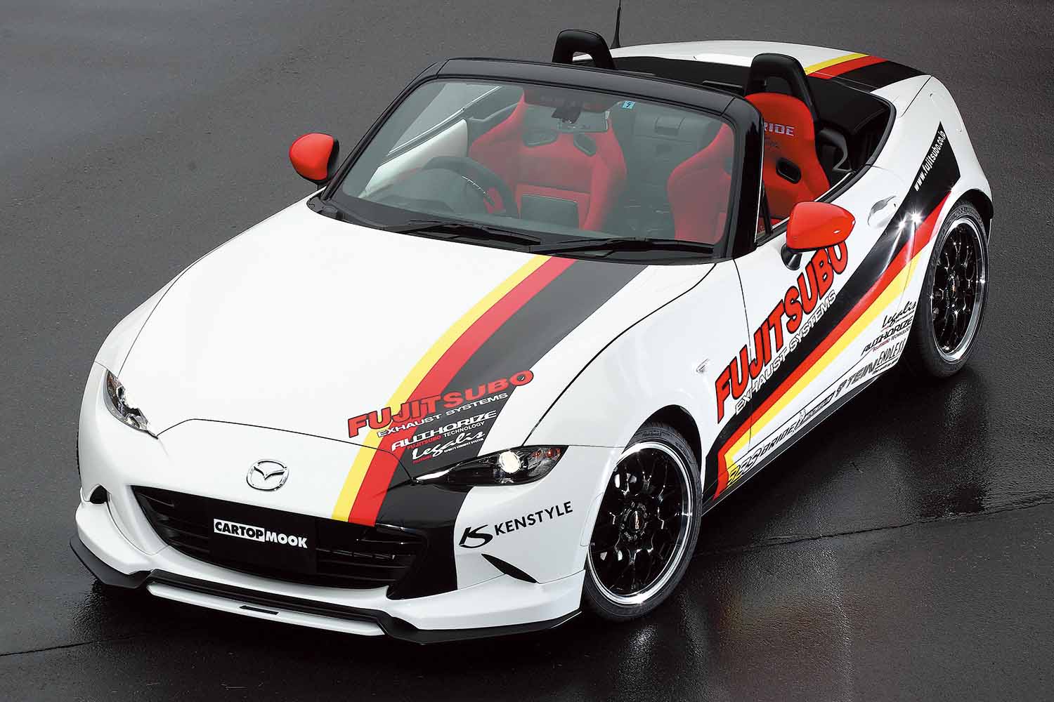 赤白サムライ 改造パーツ付き フロント1点とフジツボ製4本出しチタン！ ケンスタイルが魅せる「ND型