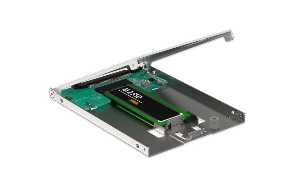 H*u様 Drobo5D SSDキャッシュとAppleTB2toTB3変換アダプ ICY DOCK、M.2 SSDを2.5インチU.2 SSDに変換できるアダプタ「EZConvert