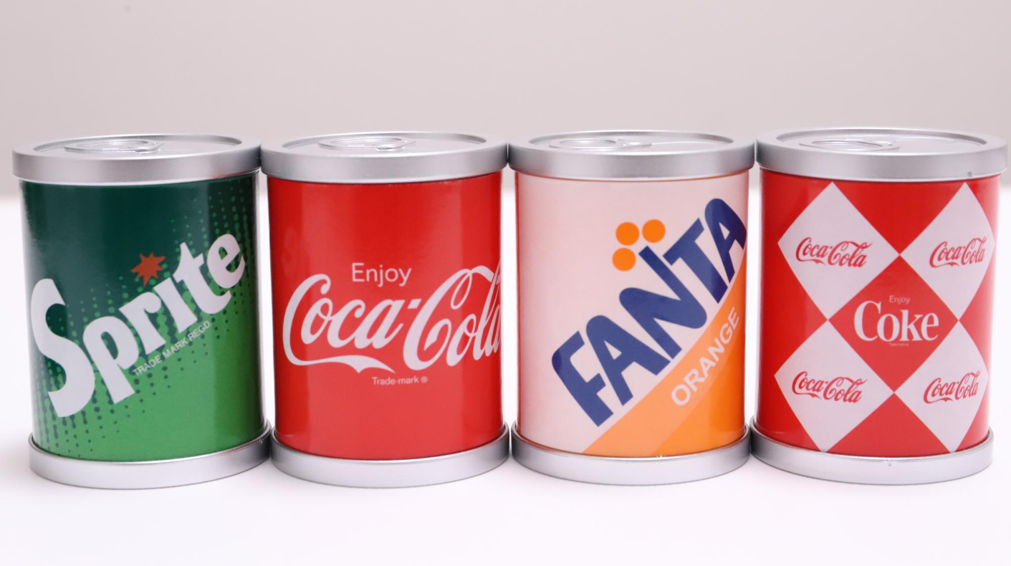 コカ・コーラとファンタのミニチュア缶コレクション コカ・コーラとファンタのミニチュア缶コレクション オシャレな