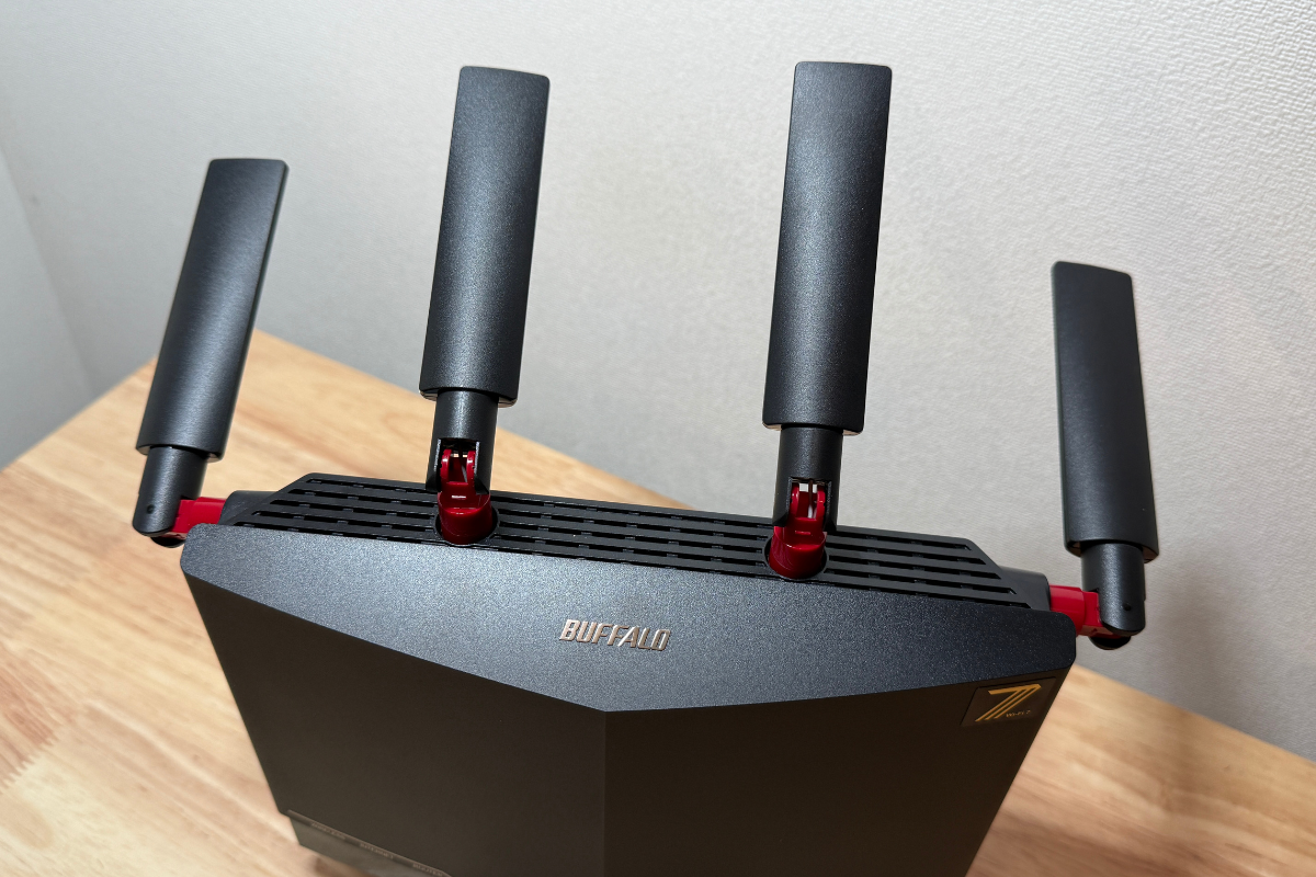 BUFFALO Wi-Fi 7Wi-Fiルーター WXR9300BE6P 箱なし バッファロー「WXR9300BE6P」、過剰さを抑え、Wi-Fi 7なのにコンパクト