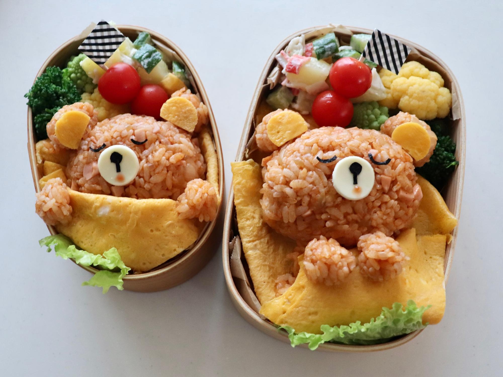 ◇オーダー用◇ダイカット 可愛い キャラお弁当 食いしん坊クマチャン