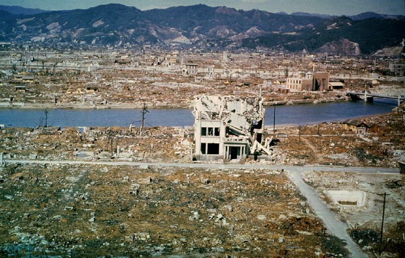 1946年3月に撮影された戦後の広島市内。こんな中、古本さん一家はアメリカから広島に渡った。