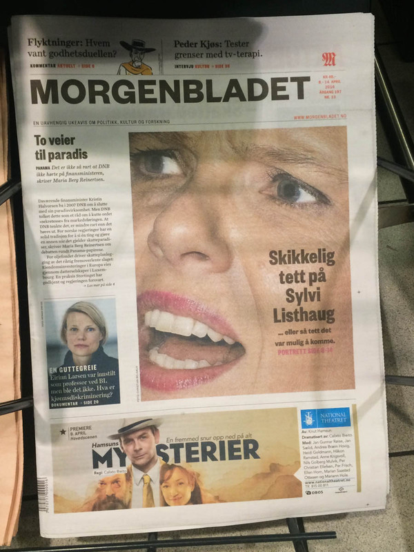 ノルウェー新聞の見出しをよく飾る移民大臣 Photo:Asaki Abumi
