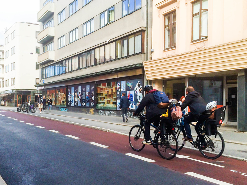 車VS自転車乗りで、道路を誰がより使用するかで意見がわかれるオスロ　Photo: Asaki Abumi