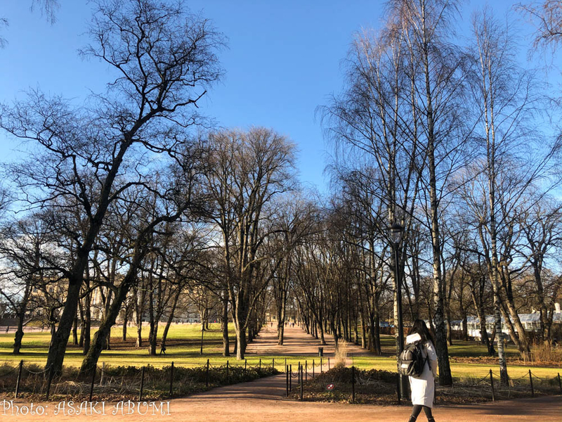 王宮公園前。まるで春の訪れ Photo: Asaki Abumi