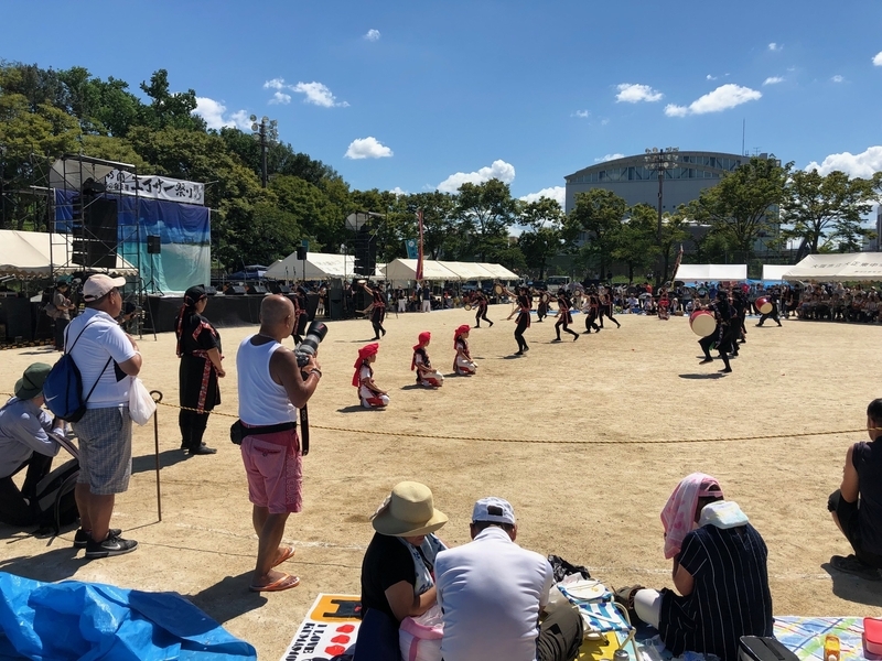 大阪市大正区の恒例「エイサー祭り」（筆者撮影）