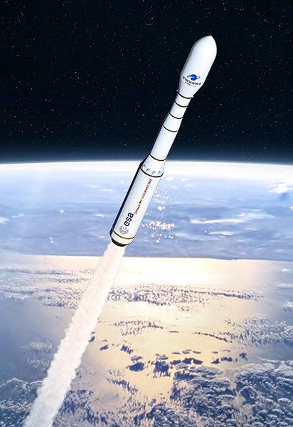 2019年に初打ち上げ予定の小型ロケット「VEGA C」 Image Credit: Arianespace
