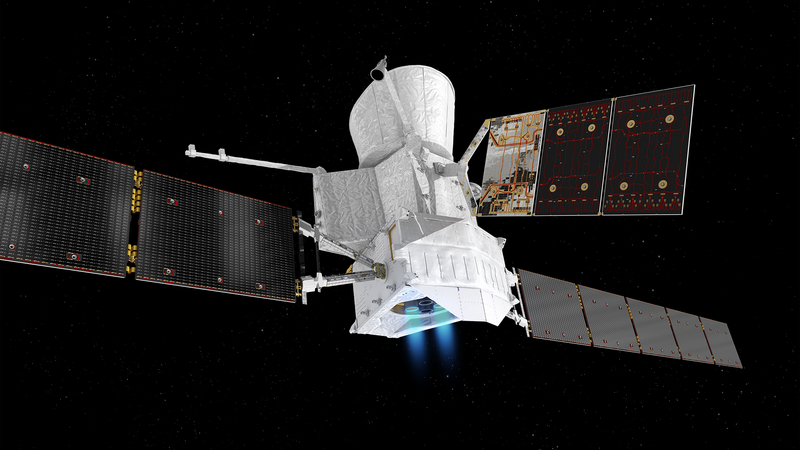 ベピコロンボの水星までの移動形態。「みお（MMO）」と「MPO」を「MTM（水星トランスファーモジュール」に搭載し、7年間の旅をする。Image Credit: ESA/ATG medialab