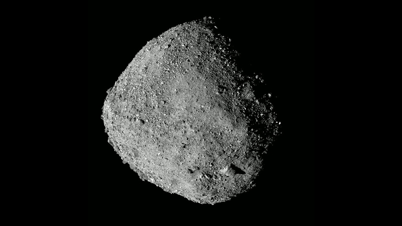 小惑星リュウグウとよく似たベンヌの姿。Credit: NASA/Goddard/University of Arizona/Lockheed Martin