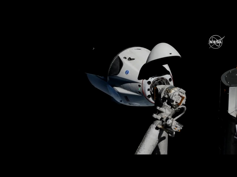3月に行われたクルードラゴンの無人打ち上げ試験では、「フローレス」といわれる成功を見せた。出典：NASA TV