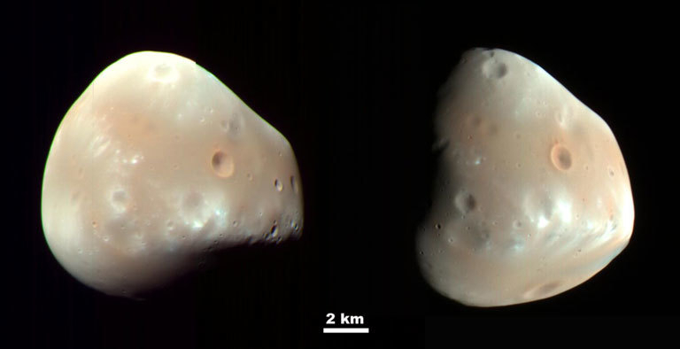 火星の衛星ダイモスの表面。Credit: NASA/JPL-Caltech/University of Arizona