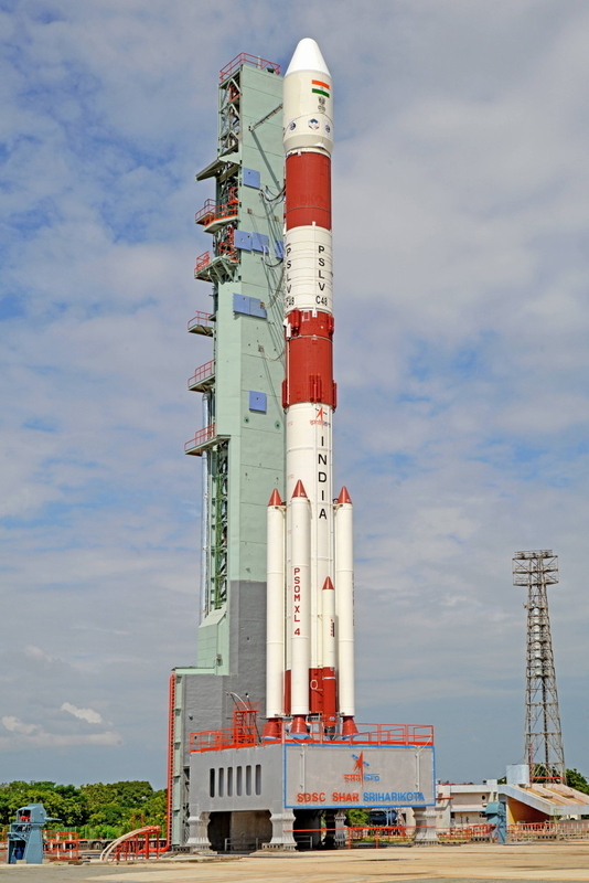 QPS-SARほか、インドのレーダー衛星などを打ち上げるPSLV-C48。Credit: ISRO