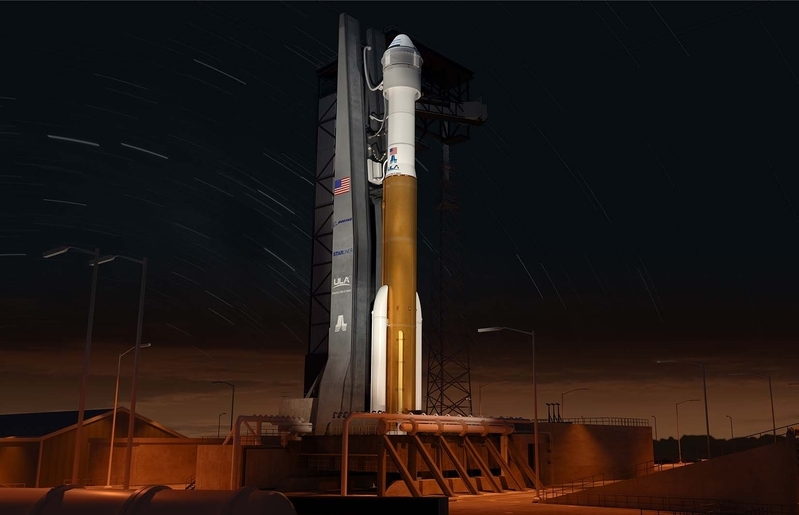 打ち上げ前、Atlas Vに搭載されたスターライナー。Credit: Boeing