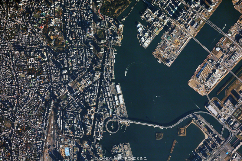 地球観測衛星1号機「CE-SAT-I」が撮影した東京の画像。クレジット：キヤノン電子