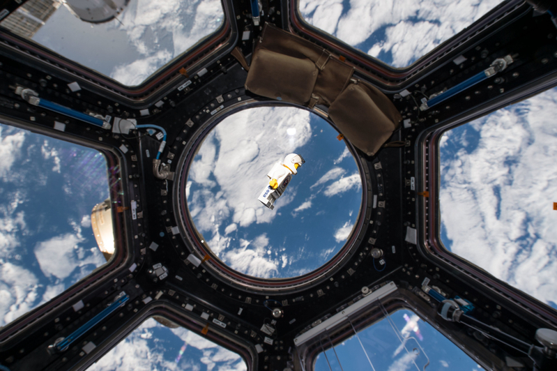 欧州宇宙機関（ESA）が開発したキューポラの窓越しに見た地球の光景。Credit: ESA/NASA