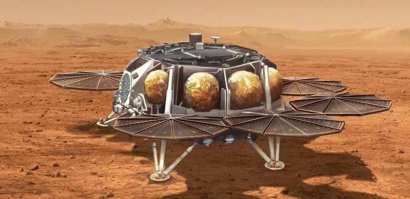 ESAが引き続きロボットアームの開発を担当する火星サンプル回収着陸機。Credits: NASA/JPL-Caltech