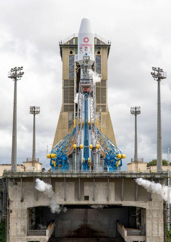 2022年2月にはアリアンスペースがソユーズロケットを運用し、仏領ギアナからOneWeb衛星の打ち上げが実施された。 Credit : OneWeb