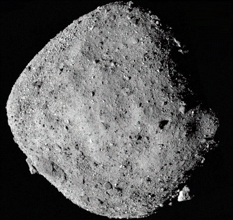 2018年12月2日にOSIRIS-RExが撮影した小惑星ベンヌ。Credit: NASA/Goddard/University of Arizona