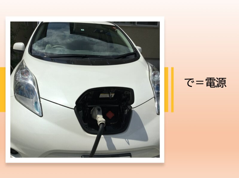 クルマで発電 あんどうりす撮影 作成