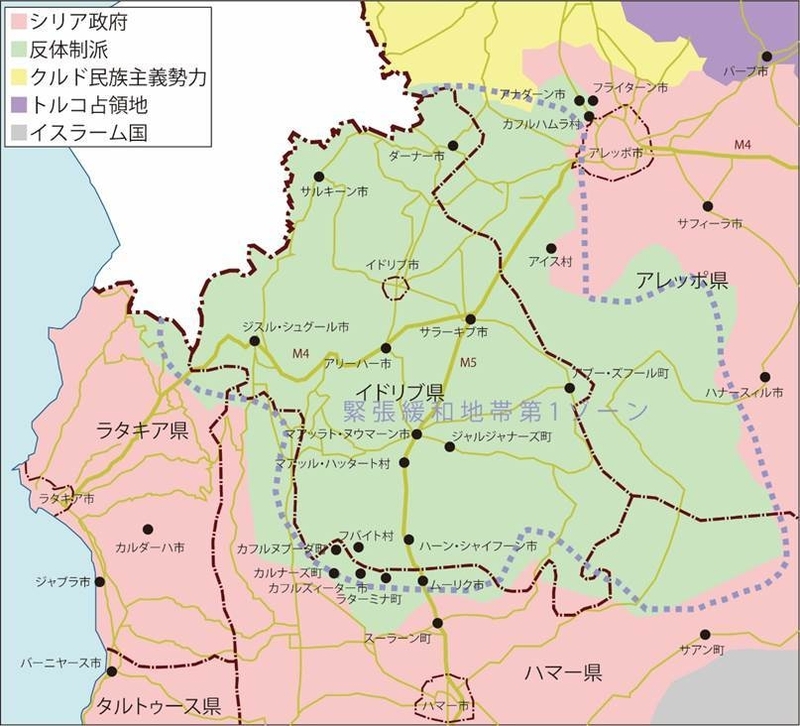 2017年5月の勢力図（筆者作成）