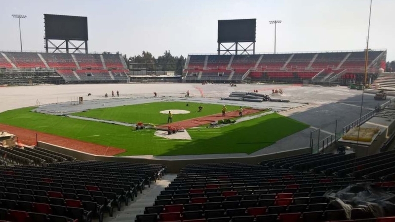 急ピッチで工事が進むメキシコシティの新スタジアム(写真提供WBSC・Riccardo Schiroli氏)