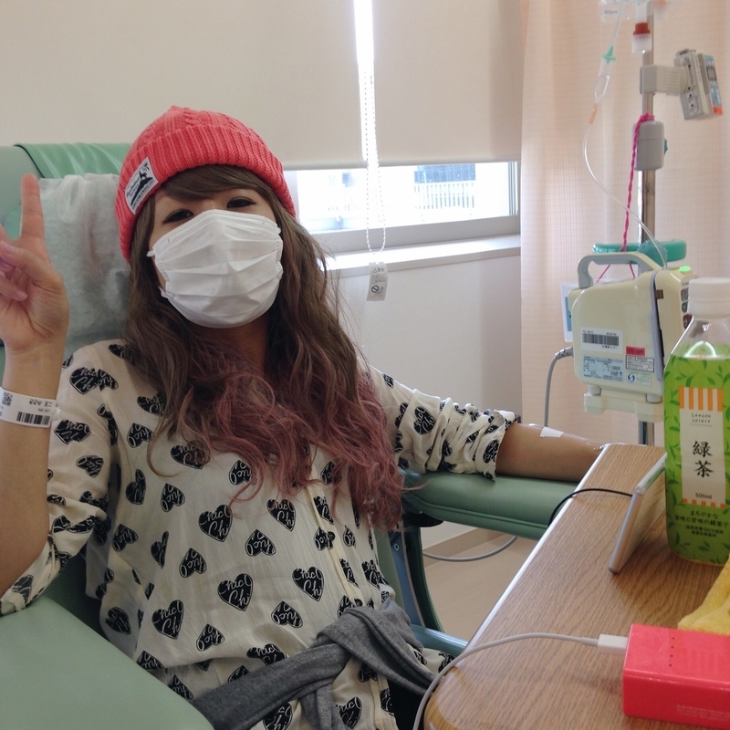 2回目の抗がん剤投与(二宮さんご本人提供)