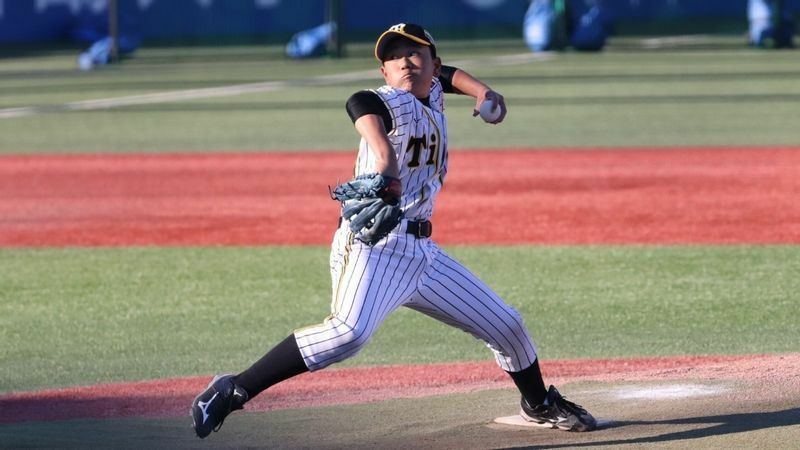 工夫して投げた辻琉成選手（写真提供：橿原カープ・道畑貴樹氏）