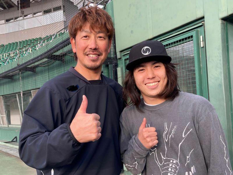 スケートボード世界チャンピオンの山本勇さん（滋賀県出身）が来訪、異競技交流を行った
