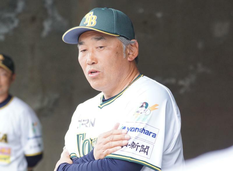 「原石を見つけてＮＰＢ、メジャーに」と吉岡監督（写真提供：富山ＧＲＮサンダーバーズ）