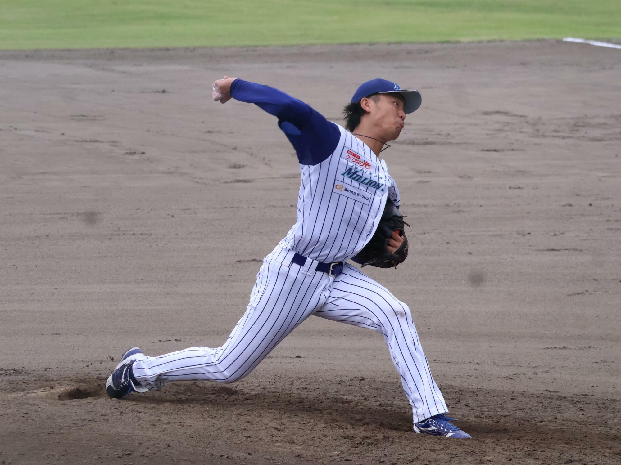 渾身のピッチングを見せた香水晴貴