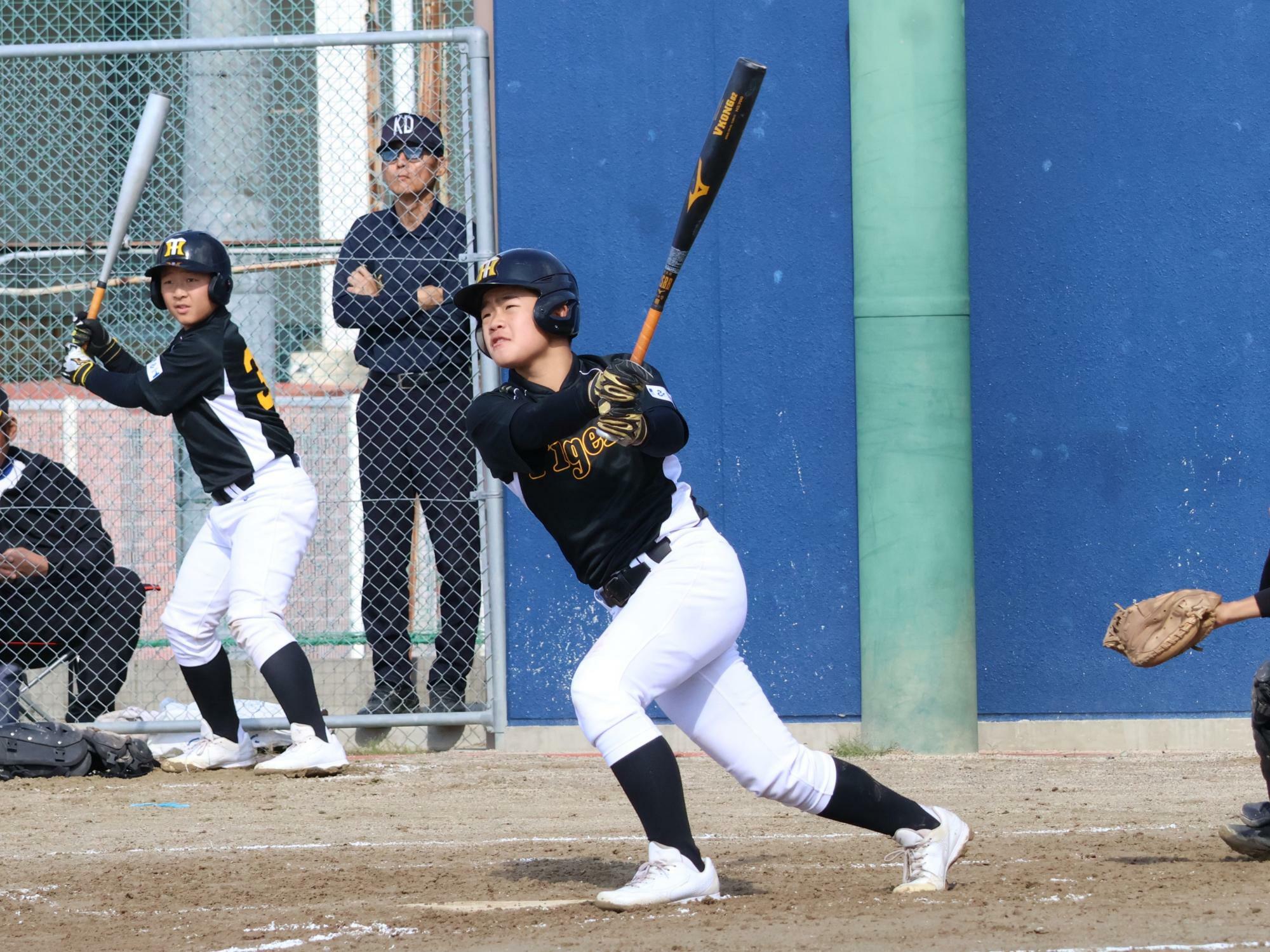 先制タイムリーの倉橋清瀬