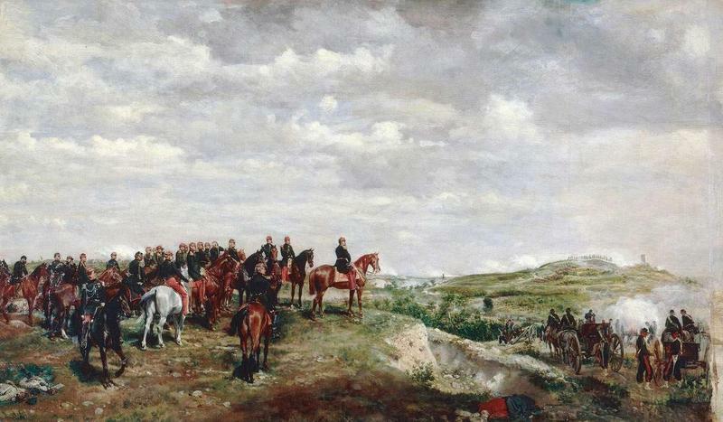 ソルフェリーノの戦場に立つナポレオン3世