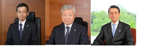 左から学者出身の山口、弁護士出身の木澤、外交官出身の林裁判官