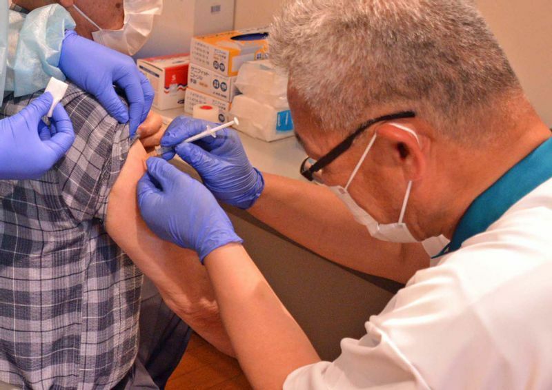 墨田区のワクチン接種。医療従事者はすべて接種を済ませて臨むことができた（墨田区提供）
