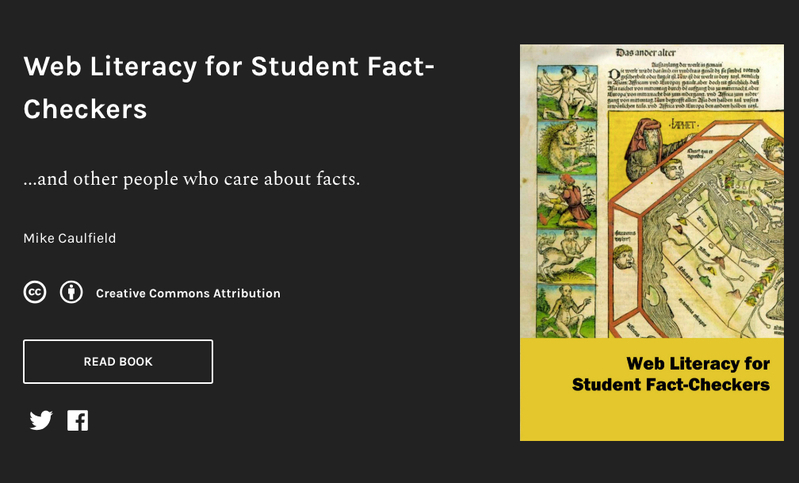『Web Literacy for Student Fact-Checkers』が公開されているサイトの画像