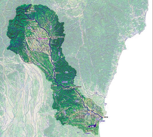 那珂川流域（ミツカン水の文化センター水の文化資料室「那珂川流域の地図」）