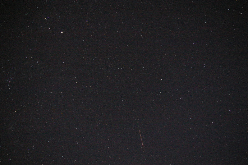 オリオン座流星群　撮影：戸田博之氏（国立天文台）　2009年10月21日