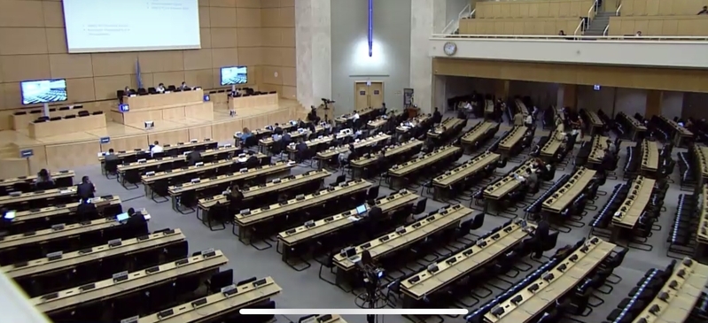 スイス・ジュネーブにある国連人権理事会の議場　ウィリアムさんのスピーチが行われた直後の様子　写真：国連人権理事会HPより
