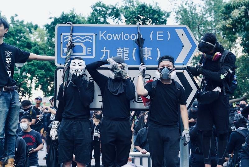 2019年香港での民主運動に参加した若者たち　撮影：堀潤